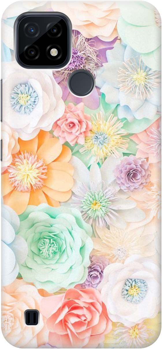 

Силиконовый чехол на realme C21 "Цветочное многообразие", Желтый;зеленый, 975