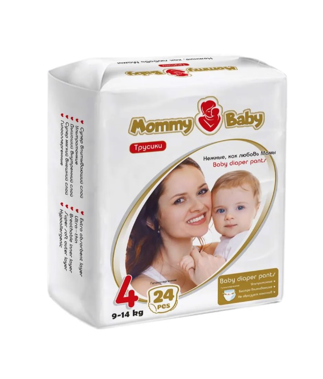 

Подгузники-трусики Mommy Baby 4 (9-14 кг) 24 шт