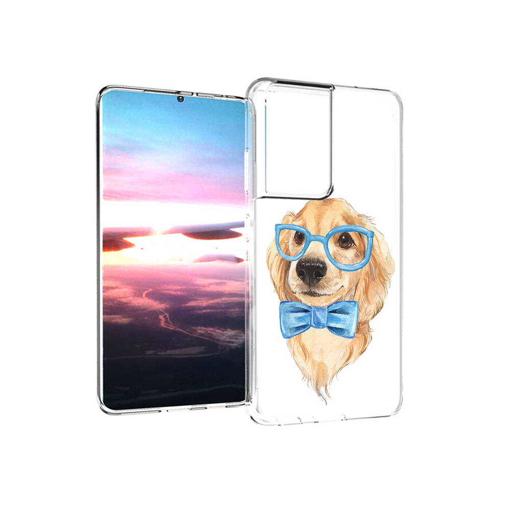 

Чехол MyPads Tocco для Samsung Galaxy S21 Ultra Собака интеллигент (PT157307.497.159), Прозрачный, Tocco