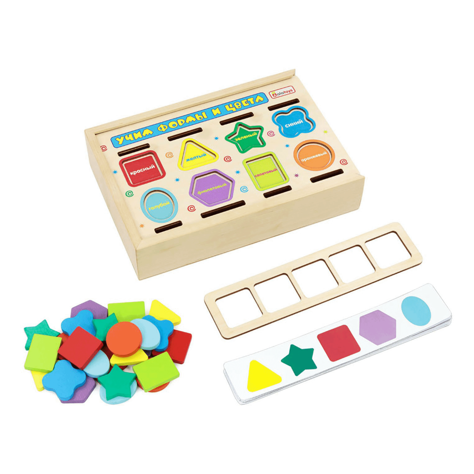 Сортер Alatoys Учим формы и цвета 24 элемента 1301₽