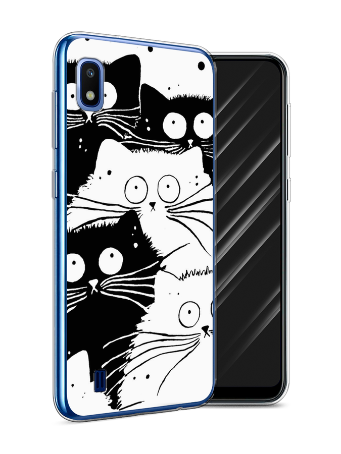 

Чехол Awog на Samsung Galaxy A10 "Коты черно-белые", Разноцветный, 27950-2
