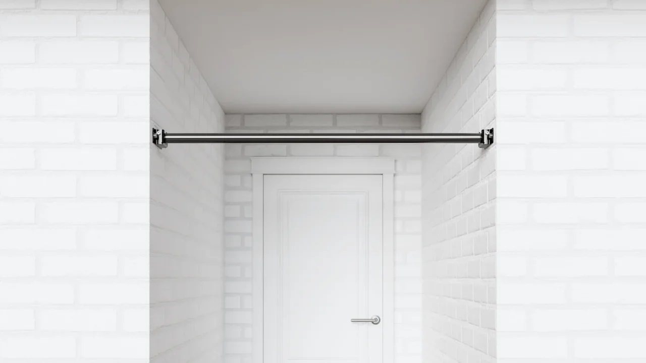 Распорный межстенный турник МойТурник Hards H-P в проем 82 - 83.5 см черный