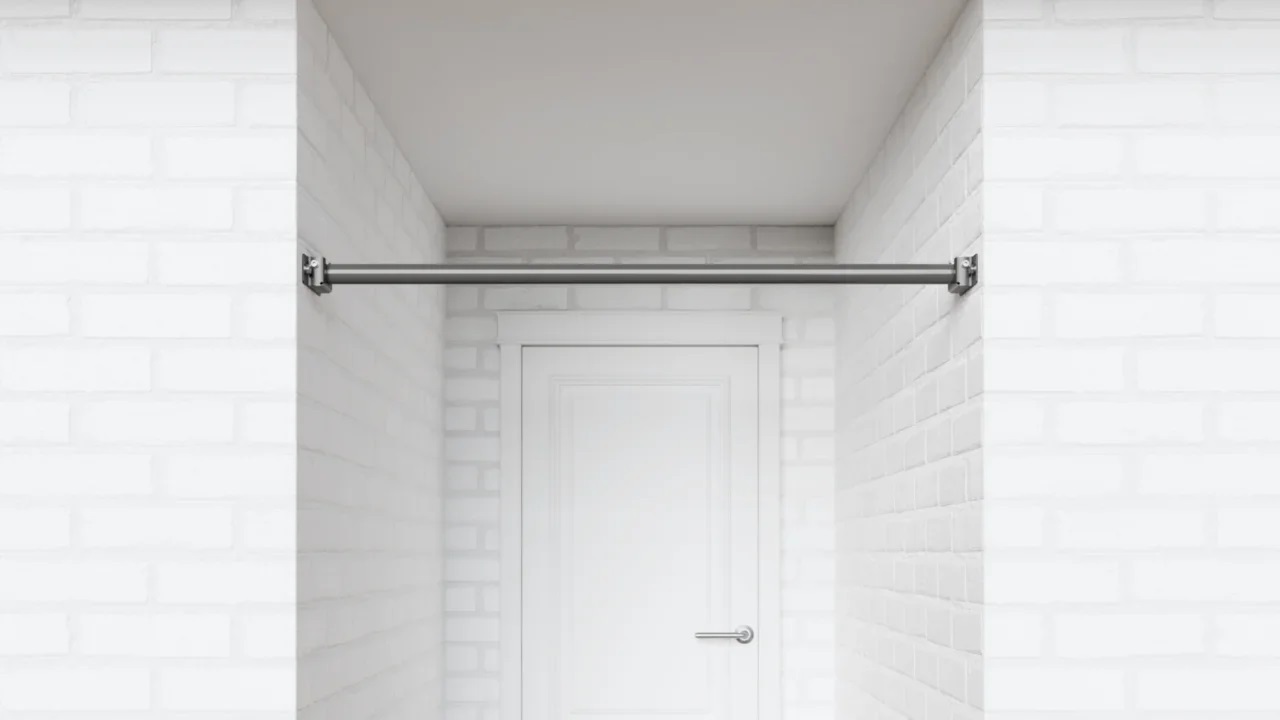 Распорный межстенный турник МойТурник Hards H-P в проем 82 - 83.5 см серый