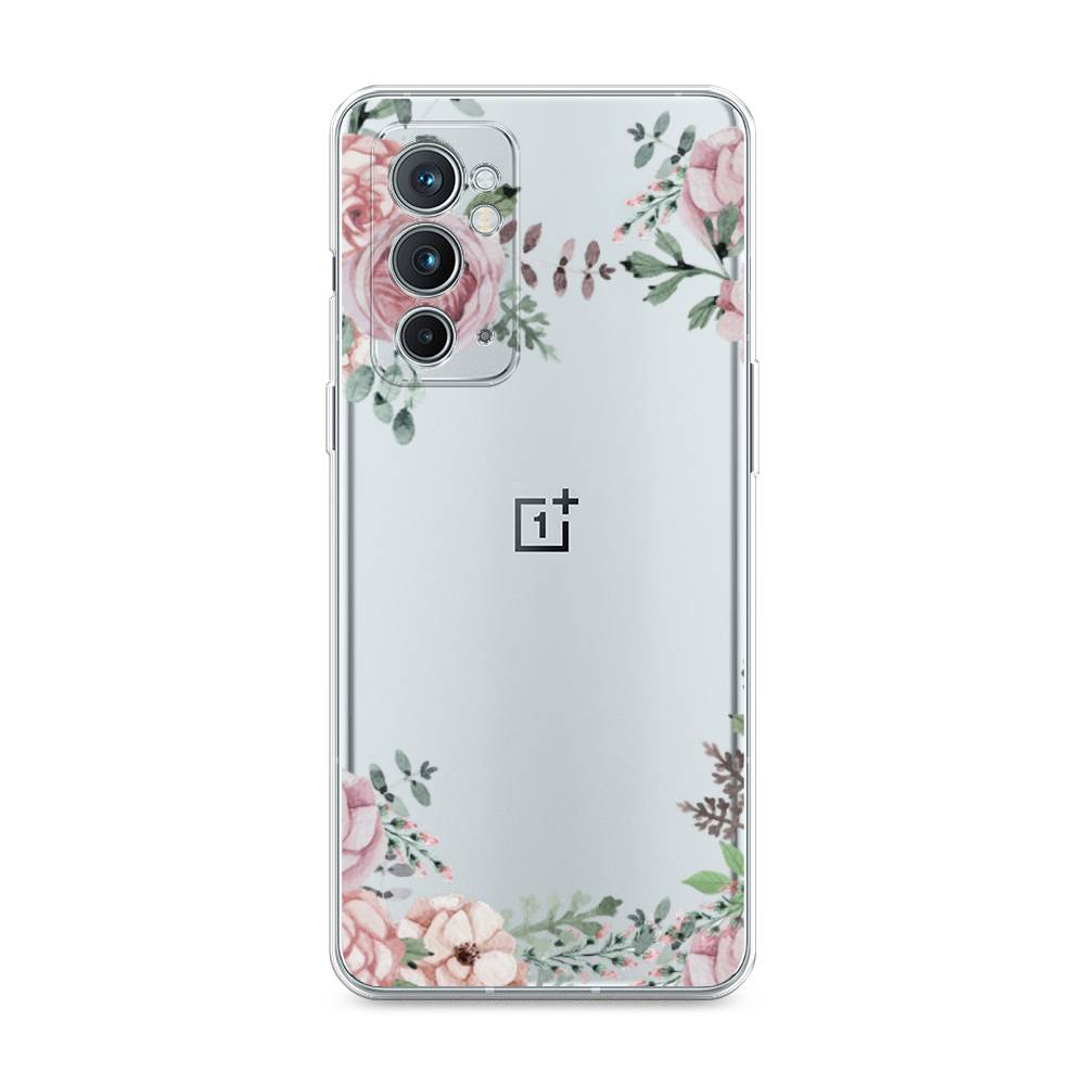 

Чехол Awog на OnePlus 9RT / ВанПлас 9RT "Нежные розы акварель", Прозрачный;розовый;зеленый, 152050-8