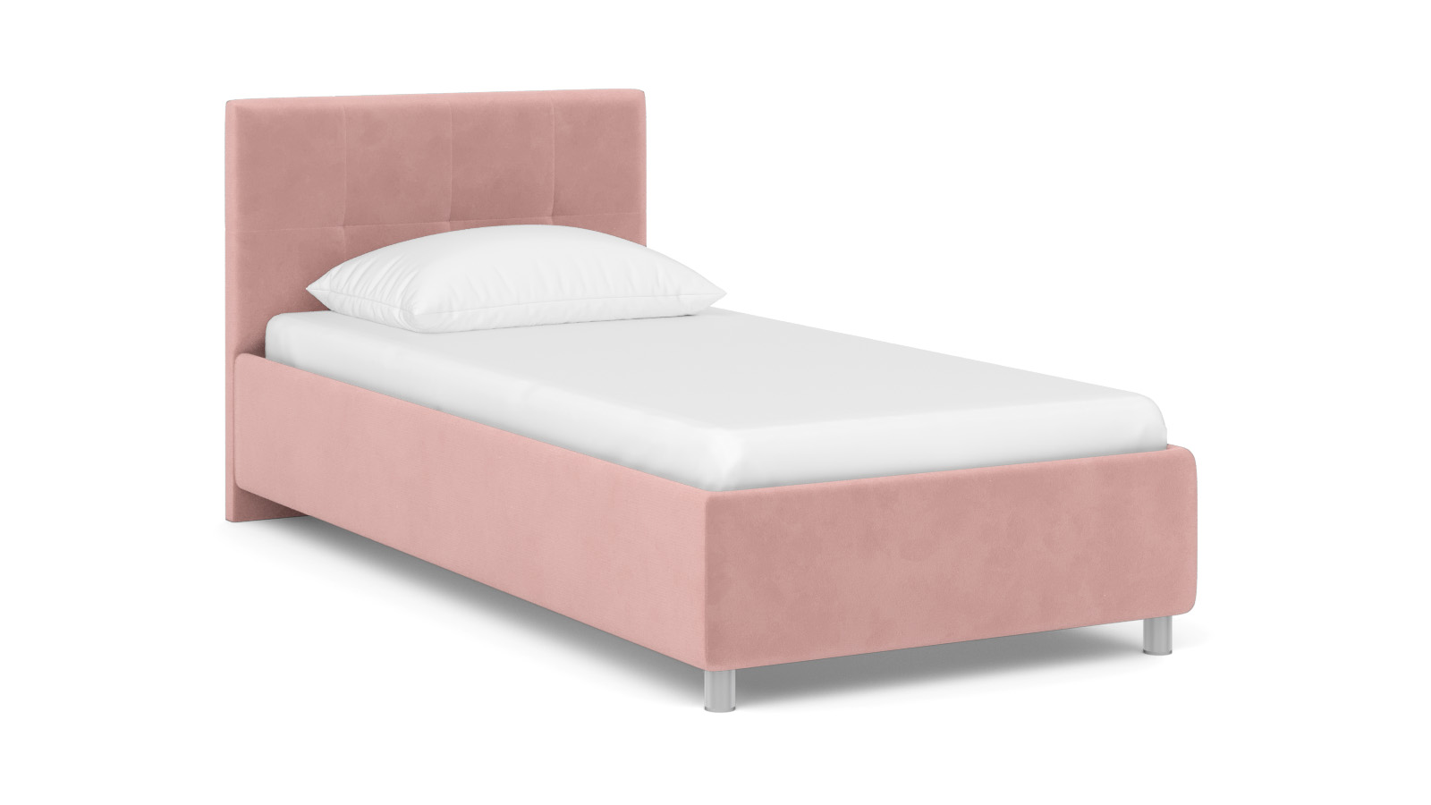 

Кровать с ПМ Askona Vanessa I Тк. Sky Velvet 01 90x200, Розовый, Кровать Vanessa I (Ванесса)