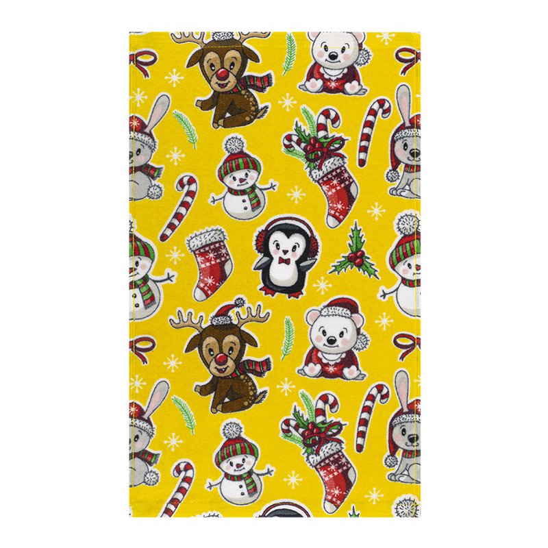 

Кухонное полотенце махровое маленькое 30х50 см хлопок для рук, лица, посуды Новогоднее