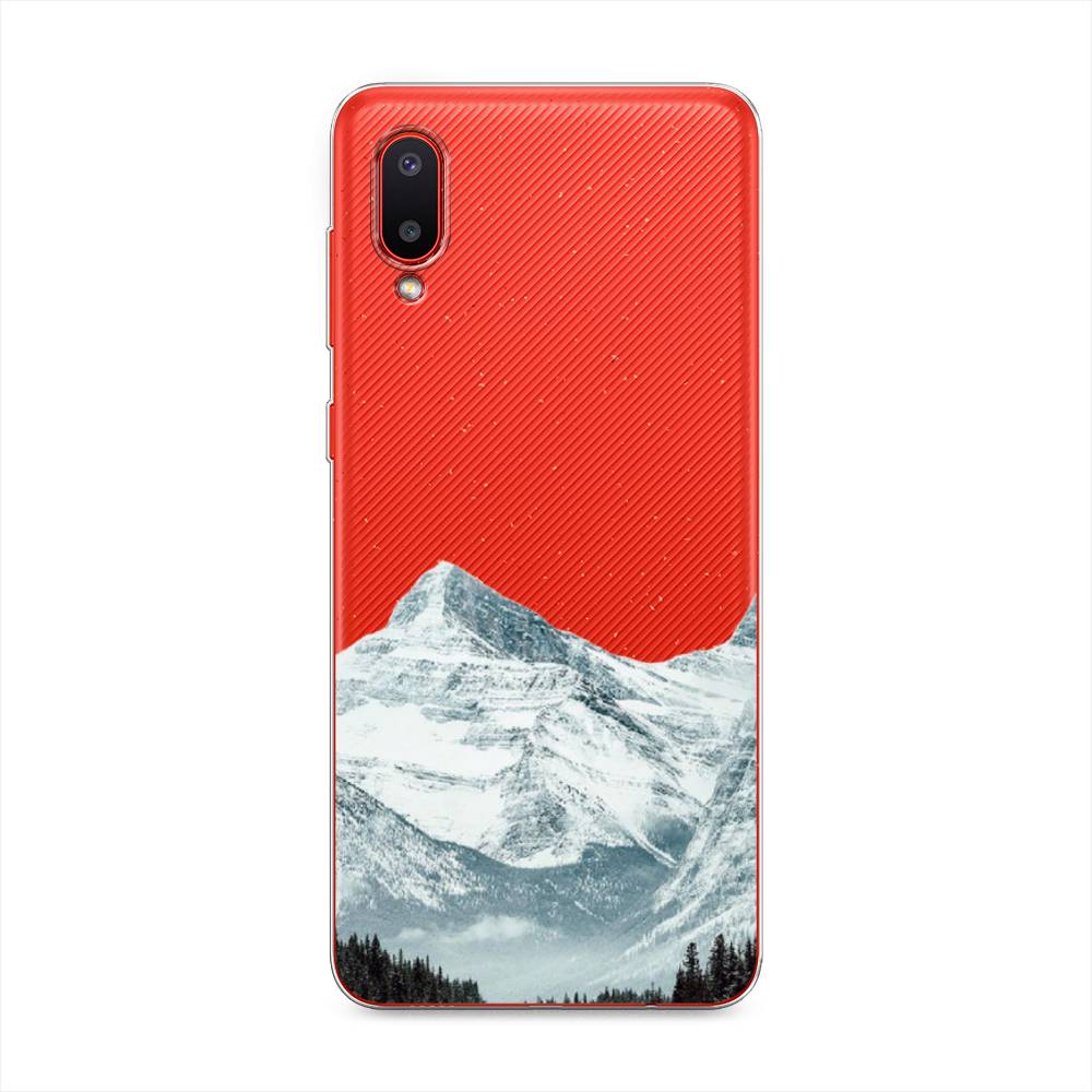 

Чехол на Samsung Galaxy A02 "Горы арт 1", Белый;зеленый, 2102550-2