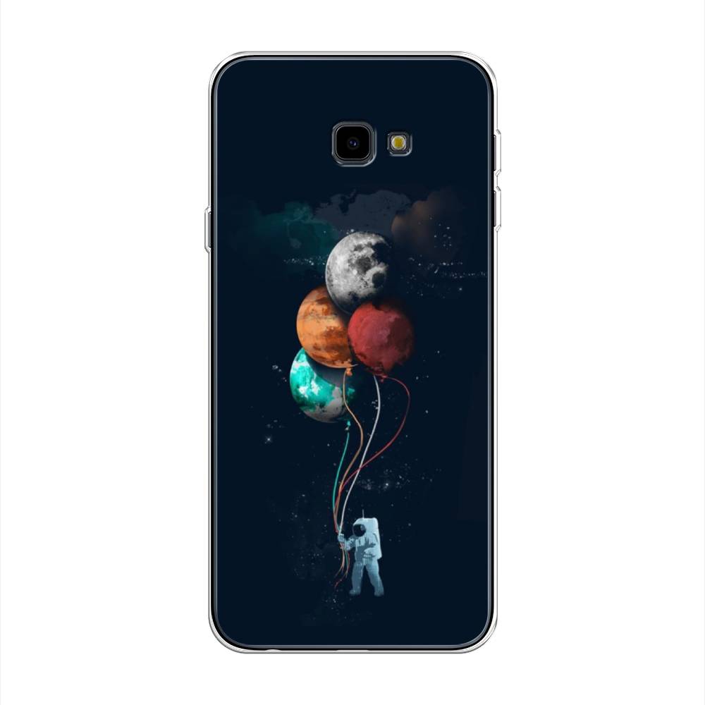 

Чехол на Samsung Galaxy J4 Plus 2018 "Космонавт с шариками", Разноцветный, 26850-4