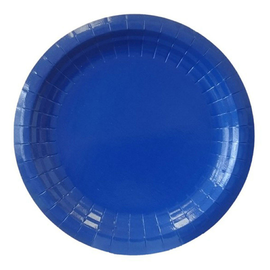 Тарелки одноразовые Vitto бумажные синие 180 мм 6 шт