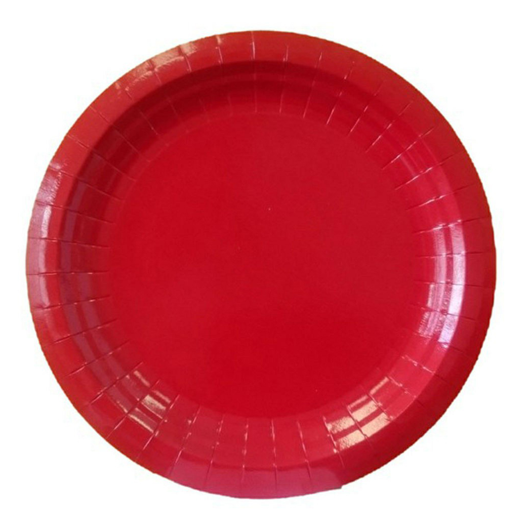Тарелки одноразовые Vitto бумажные красные 180 мм 6 шт