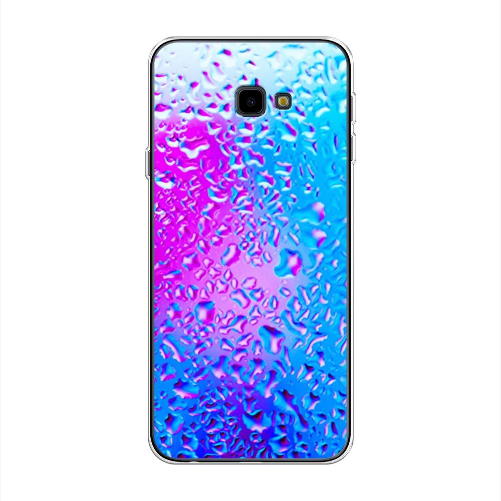 

Чехол на Samsung Galaxy J4 Plus 2018 "Капли на стекле", Голубой;розовый, 26850-3