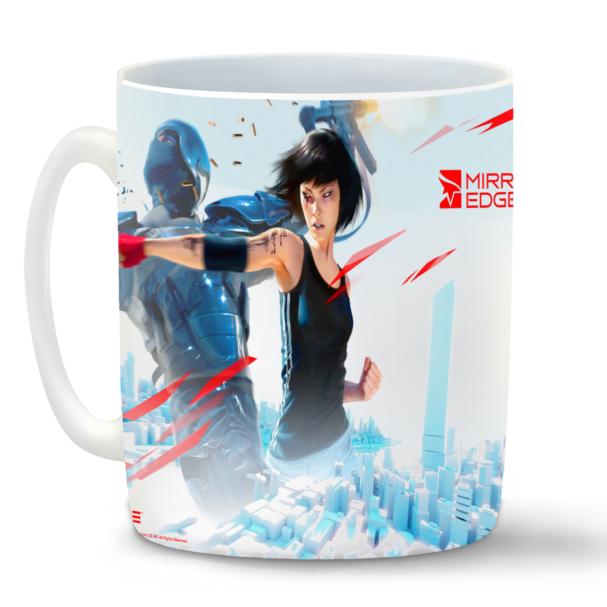 

Кружка CoolPodarok Mirrors Edge Удар кулаком, Mirrors Edge Удар кулаком