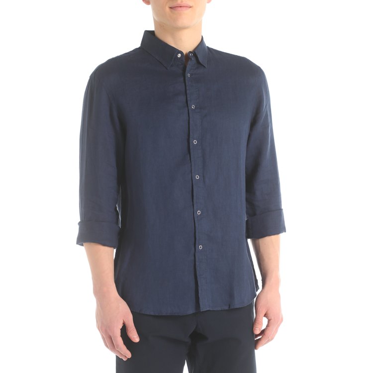 

Рубашка мужская Maison David ML2120 синяя 2XL, Синий, ML2120