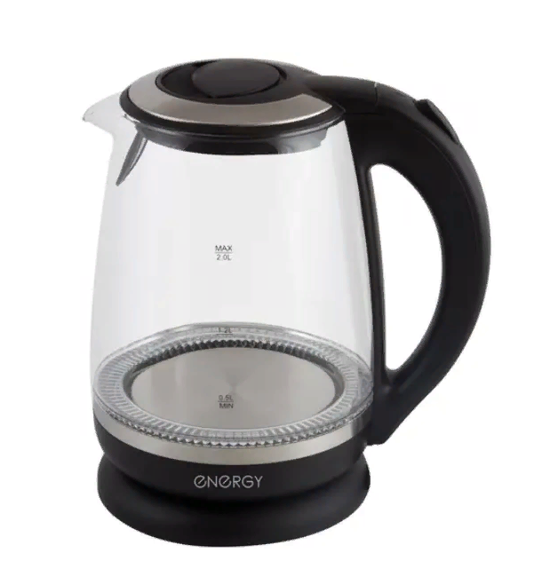 Чайник электрический Energy E-295 2 л прозрачный, черный чайник energy e 265 164127 фиолетовый
