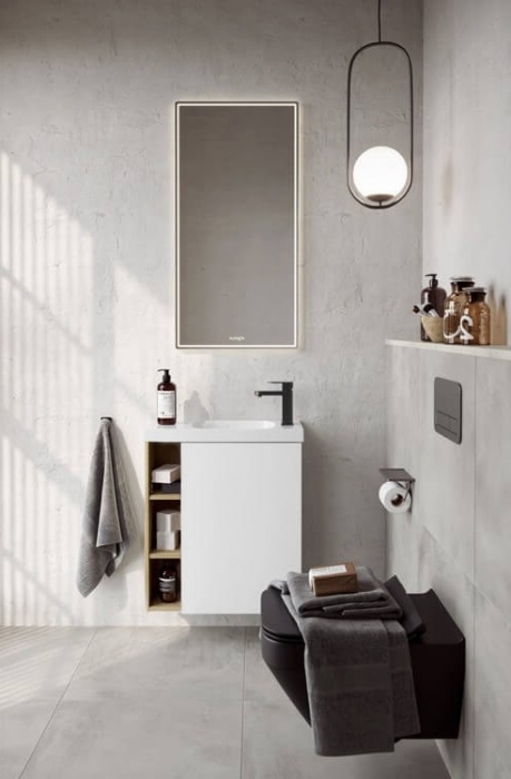 фото Мебель для ванной aqwella alba 60r белая/дуб давос