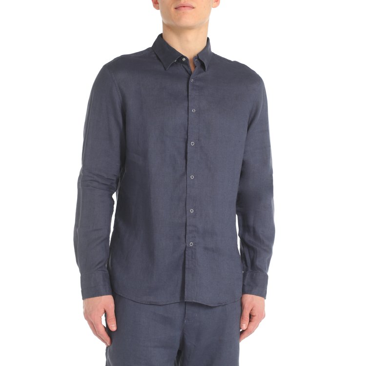 

Рубашка мужская Maison David ML2120 синяя 2XL, ML2120