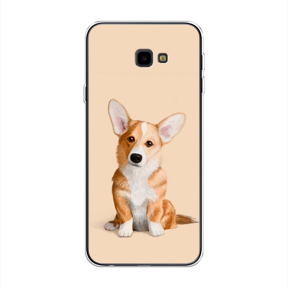 

Чехол на Samsung Galaxy J4 Plus 2018 "Грустный Корги", Коричневый;бежевый, 26850-1