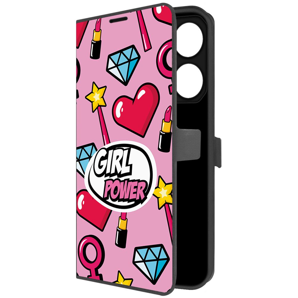 

Чехол-книжка Krutoff Eco Book для TECNO Pova 6 Girl Power (черный)
