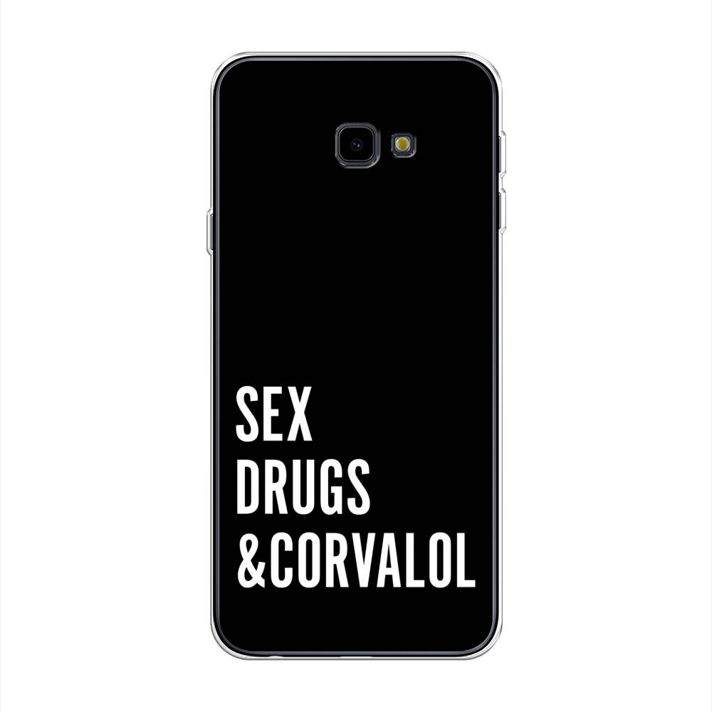 

Чехол на Samsung Galaxy J4 Plus 2018 "Corvalol", Черный;серый;белый, 26850-6