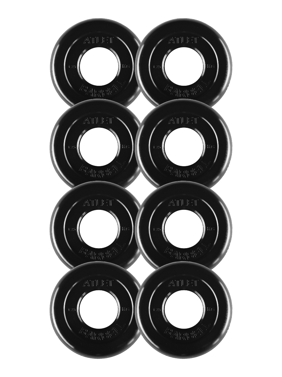 

Диск для штанги MB Barbell Atlet 8 шт. 1,25 кг, 51 мм черный, Atlet 8 шт.