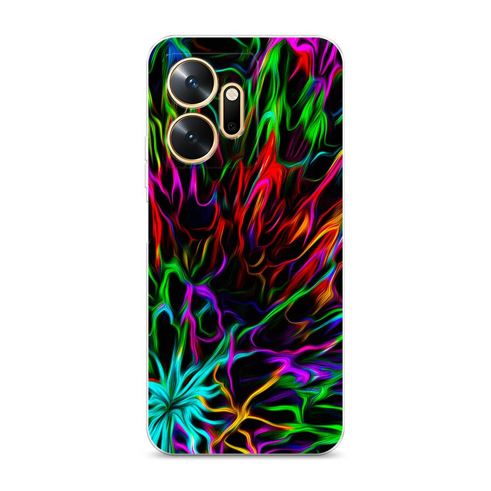 

Чехол на Infinix Zero 20 "Разноцветные разводы", Голубой;зеленый;оранжевый, 3102550-3