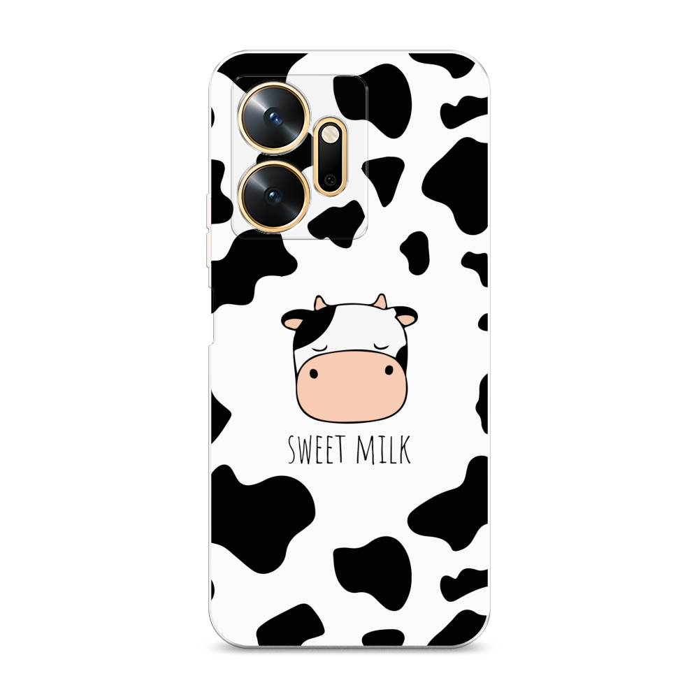 

Чехол на Infinix Zero 20 "Sweet milk", Розовый;белый;черный, 3102550-1
