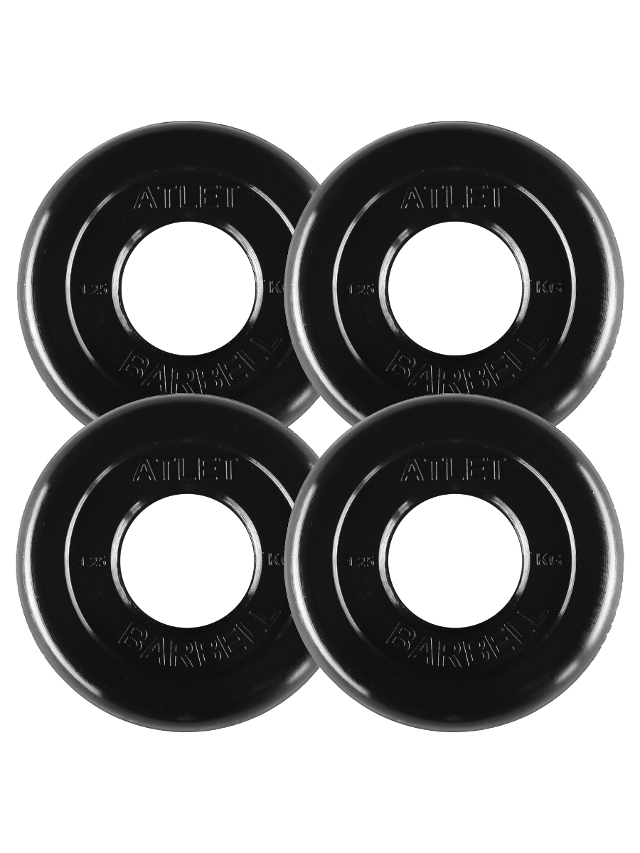 

Диск для штанги MB Barbell Atlet 4 шт. 1,25 кг, 51 мм черный, Atlet 4 шт.