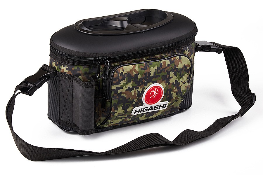 

Кан рыболовный Higashi Live bait box 4,5 л Green Digital Camo, Разноцветный