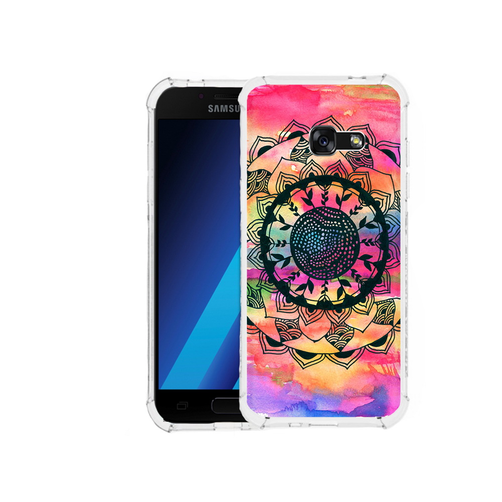 Чехол MyPads Tocco для Samsung Galaxy A7 (2017) яркая абстракция круглый цветок