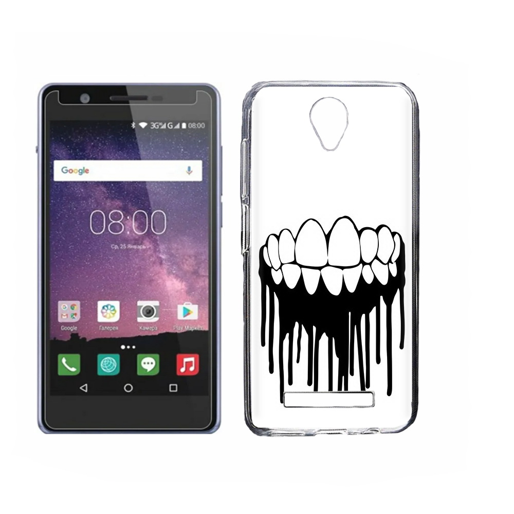 

Чехол MyPads Tocco для Philips S318 зубы, Прозрачный, Tocco