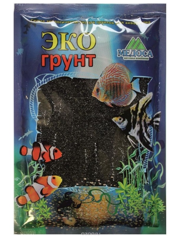 

Грунт для аквариума ЭКОгрунт черный кристалл, 1 кг, Черный кристалл