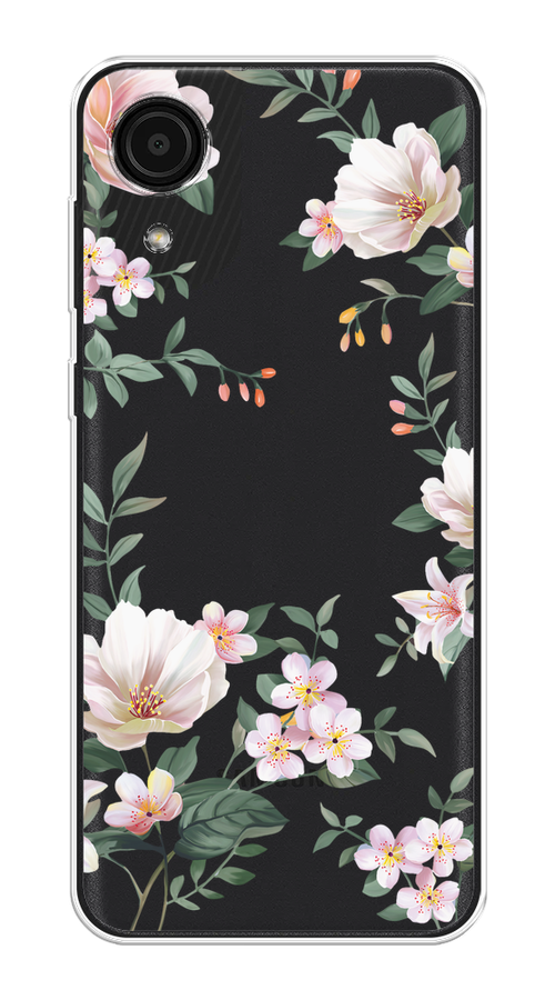 

Чехол на Samsung Galaxy A03 Core "Beautiful white flowers", Бежевый;зеленый, 2104750-1