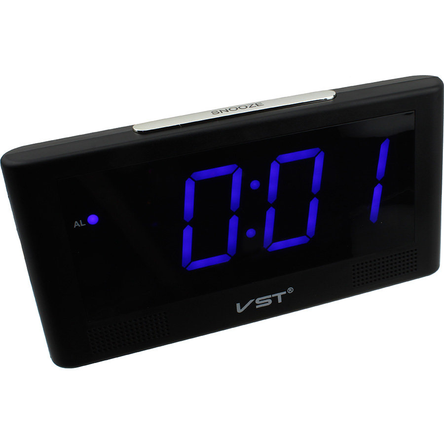 Часы VST-732-5 1 дисплей СИНИЙ USB будильник