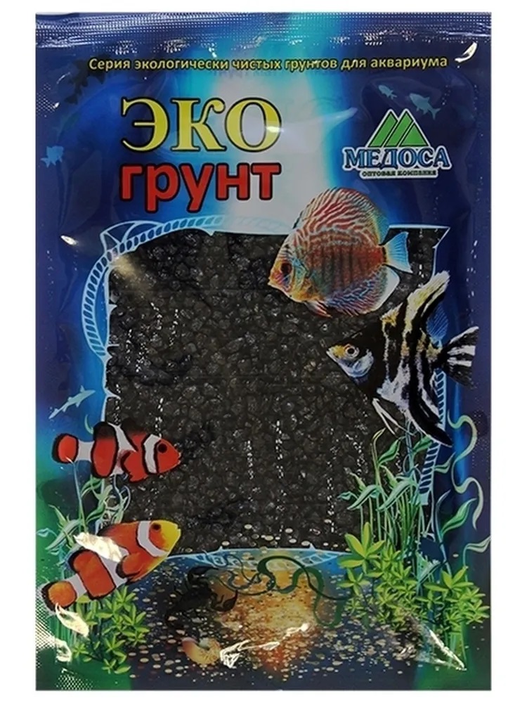 

Грунт для аквариума ЭКОгрунт черный кристалл, 3,5 кг, Черный кристалл