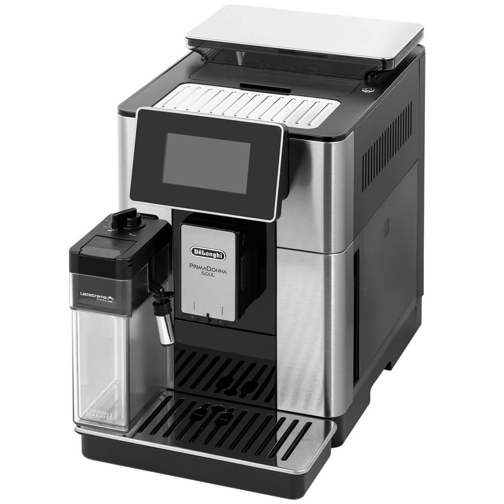 

Кофемашина автоматическая Delonghi PrimaDonna SOUL ECAM610.75.MB серебристый, черный, PrimaDonna SOUL ECAM610.75.MB