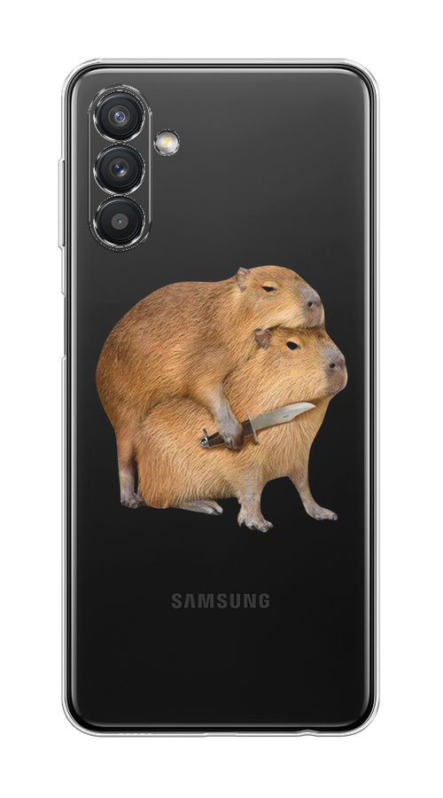 

Чехол на Samsung Galaxy A13 5G/A04s "Капибара с ножом", Бежевый, 2104150-1