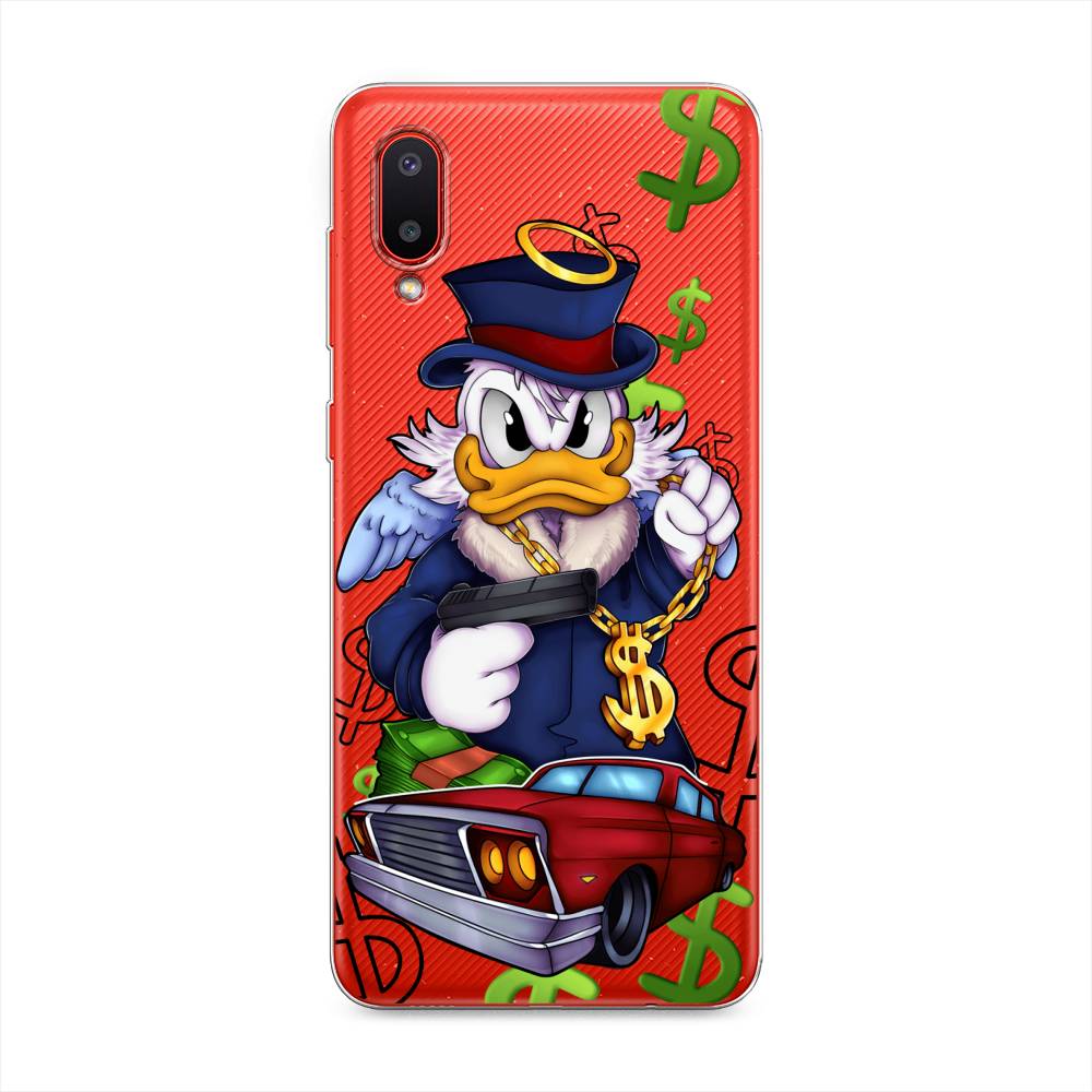 

Чехол на Samsung Galaxy A02 "Scrooge McDuck with a Gold Chain", Красный;синий;белый, 2102550-6
