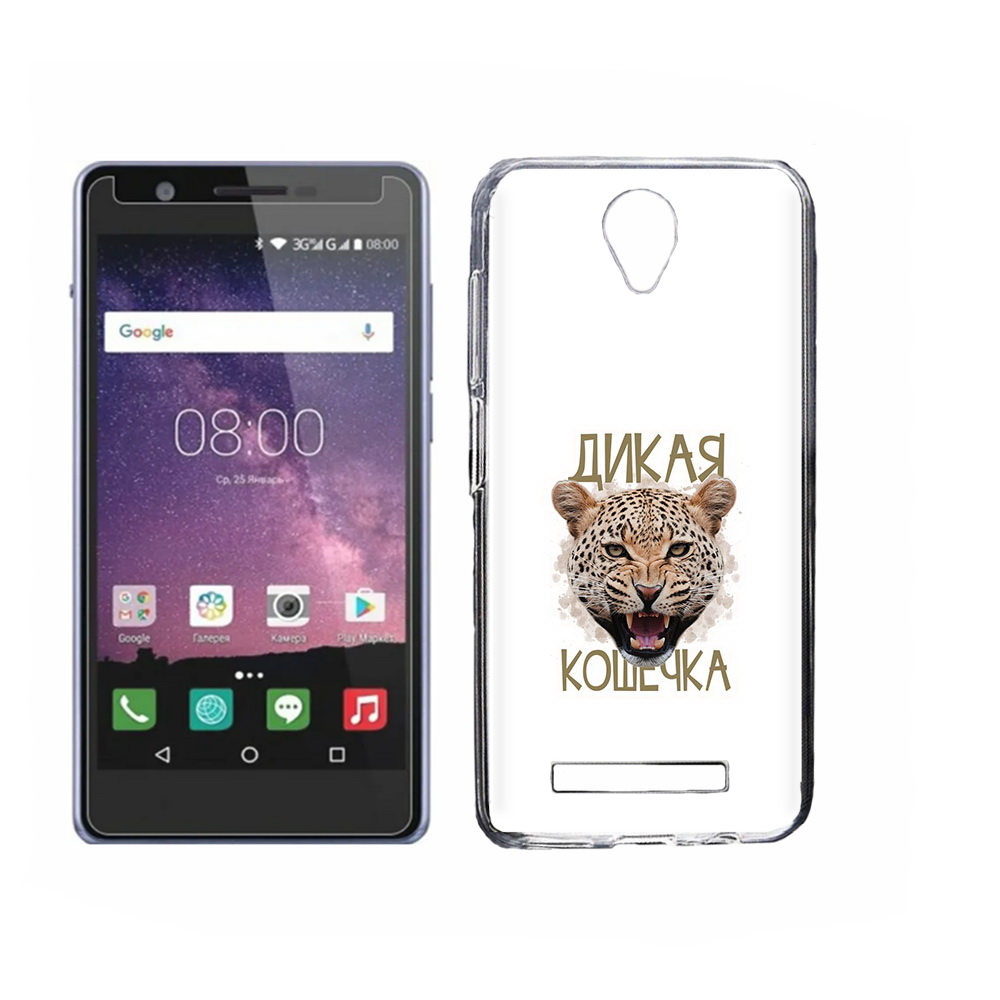 

Чехол MyPads Tocco для Philips S318 дикая кошечка, Прозрачный, Tocco