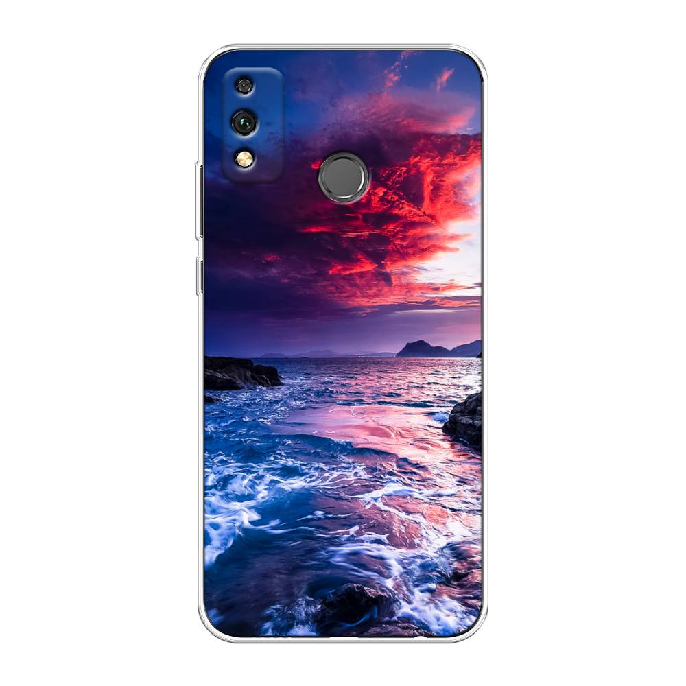 

Чехол Awog на Honor 9X Lite "Волны 1", Розовый;синий, 6104250-4