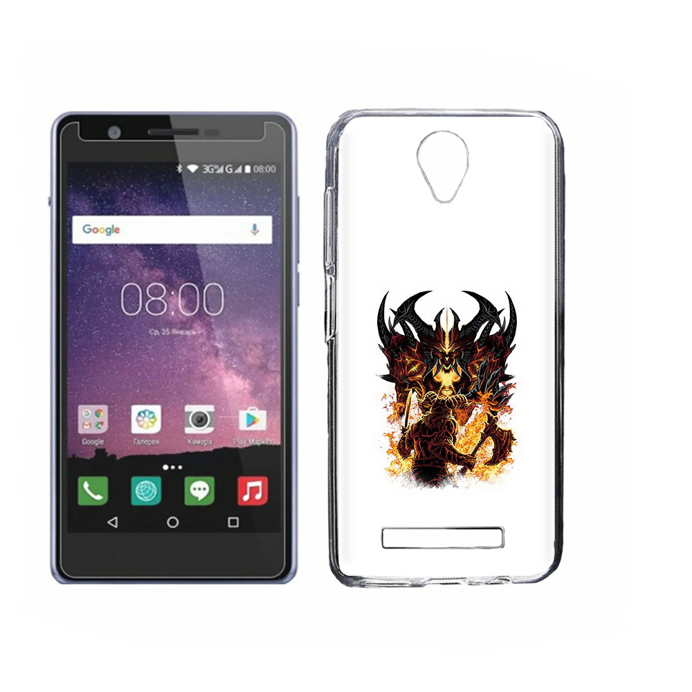 

Чехол MyPads Tocco для Philips S318 демон shadow fiend, Прозрачный, Tocco