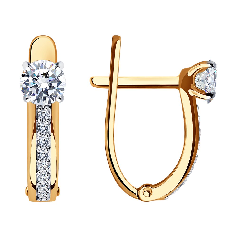 

Серьги из красного золота SOKOLOV 029908, фианит, 029908