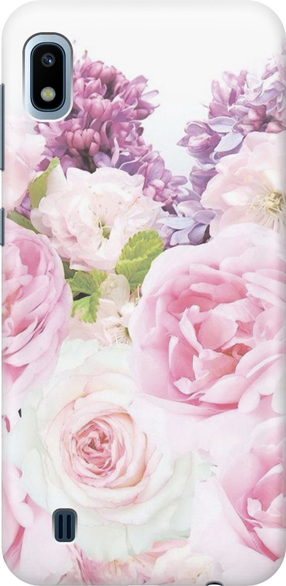 

Силиконовый чехол на Samsung Galaxy A10 "Розовый букет", Белый;розовый, 375