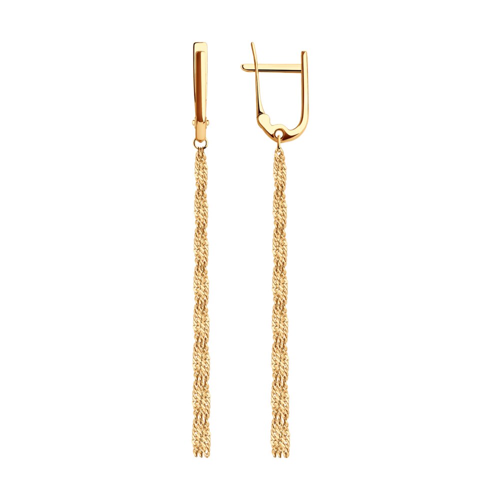 

Серьги подвески из красного золота SOKOLOV 029886, 029886