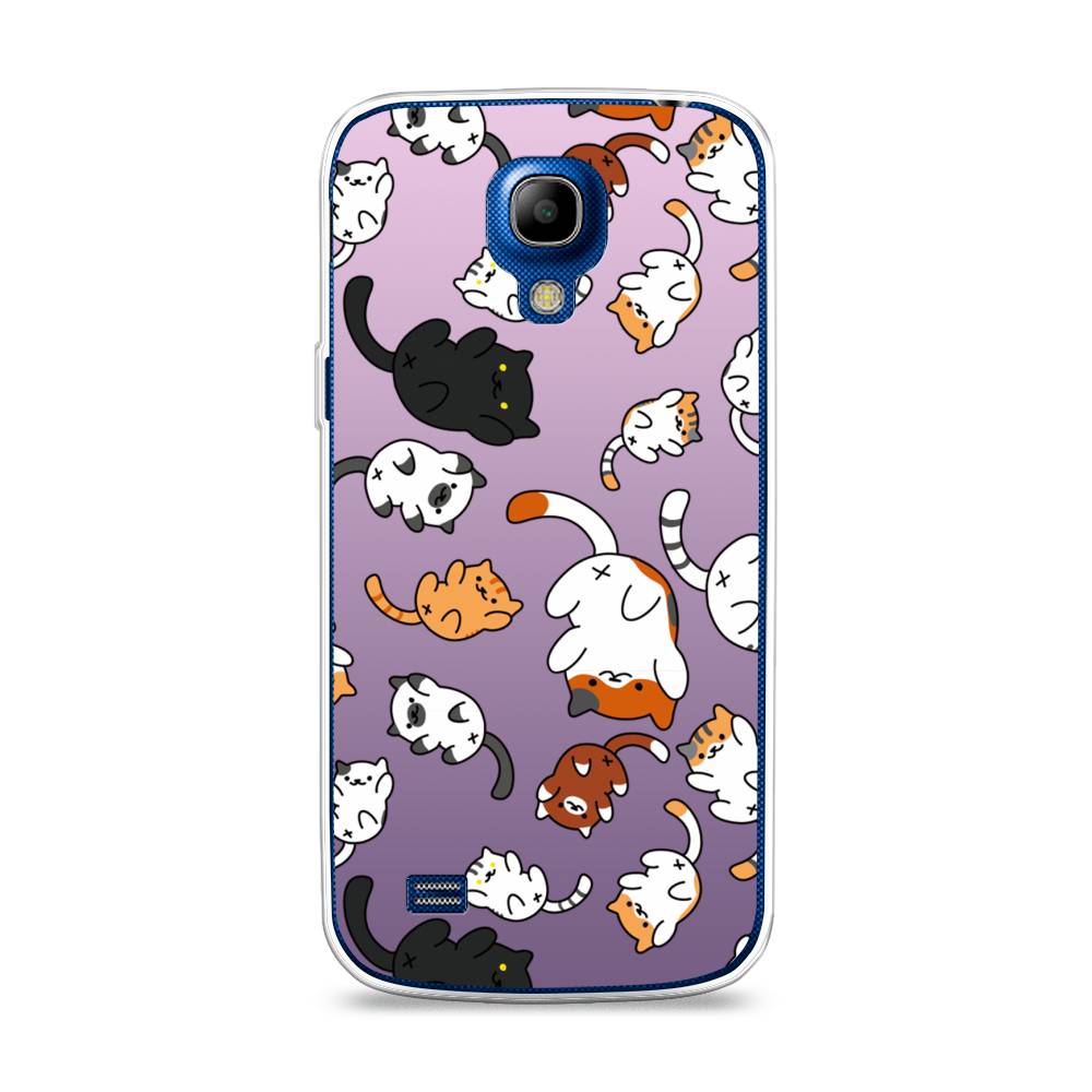 

Чехол Awog на Samsung Galaxy S4 mini / Самсунг S4 mini "Котопад", Фиолетовый;белый, 24050-7