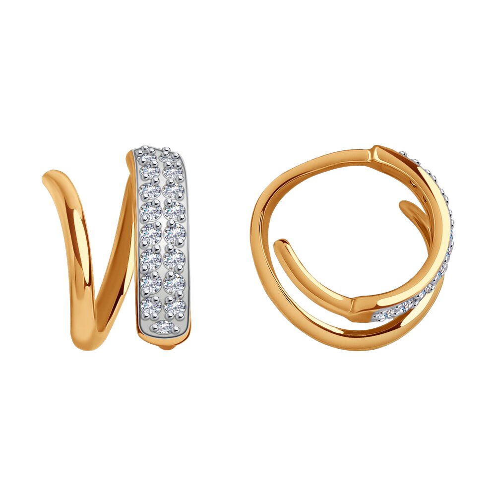 

Серьги из красного золота SOKOLOV 029836, фианит, 029836