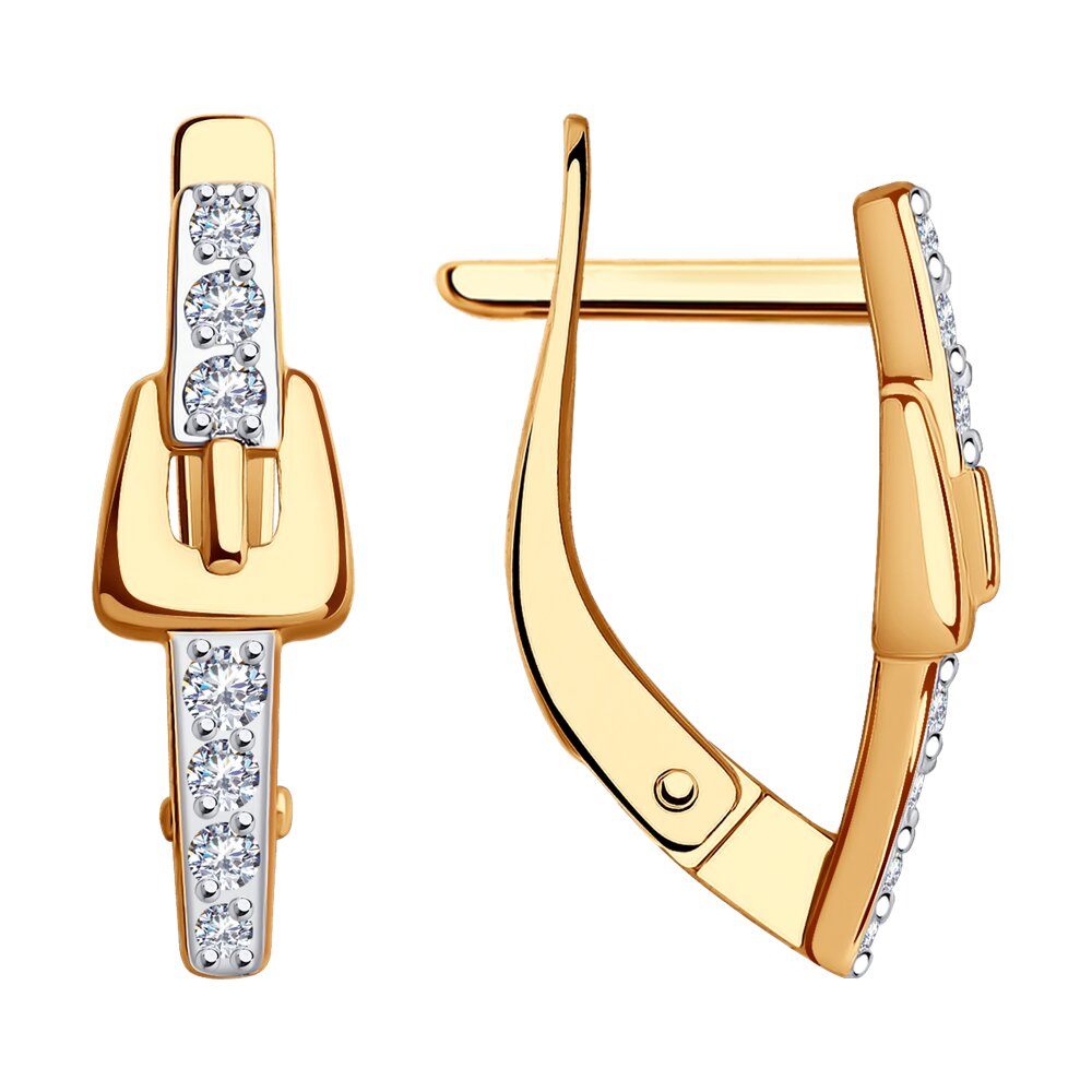 

Серьги из красного золота SOKOLOV 029768, фианит, 029768