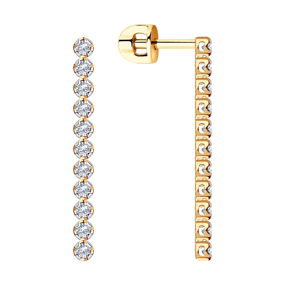 

Серьги из красного золота SOKOLOV 029765, фианит, 029765