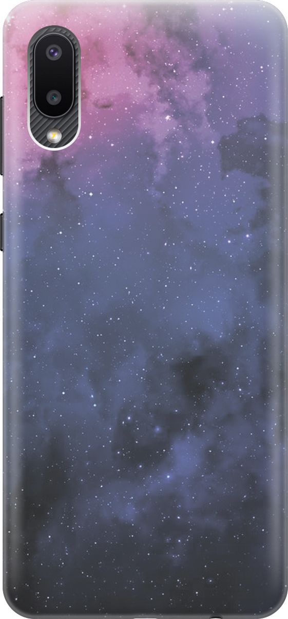 

Силиконовый чехол на Samsung Galaxy A02 "Звездное зарево", Голубой;синий, 373