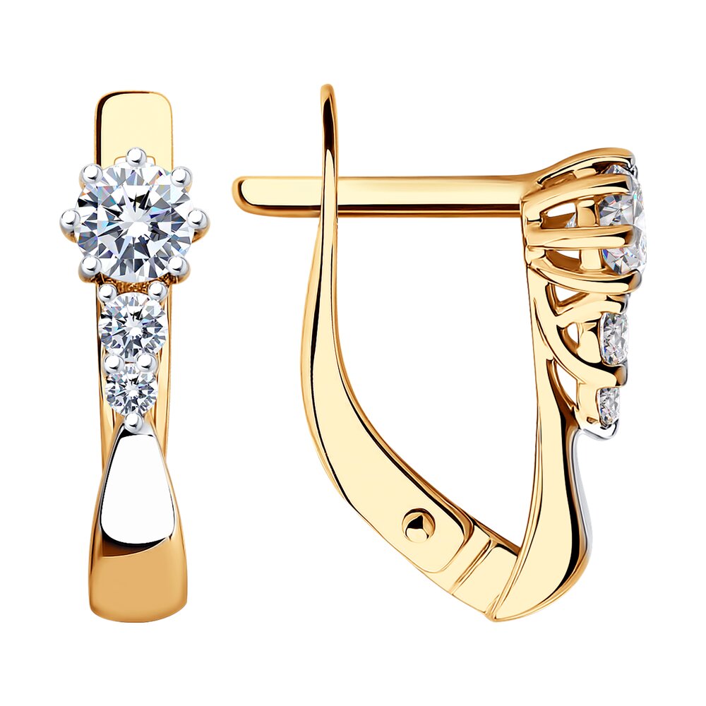 

Серьги из красного золота SOKOLOV 029745, фианит, 029745