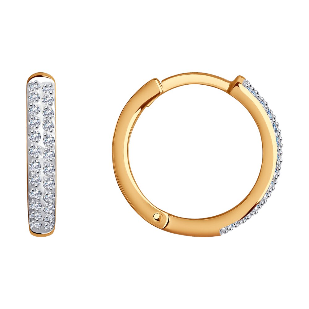 

Серьги конго из красного золота SOKOLOV 029705, фианит, 029705